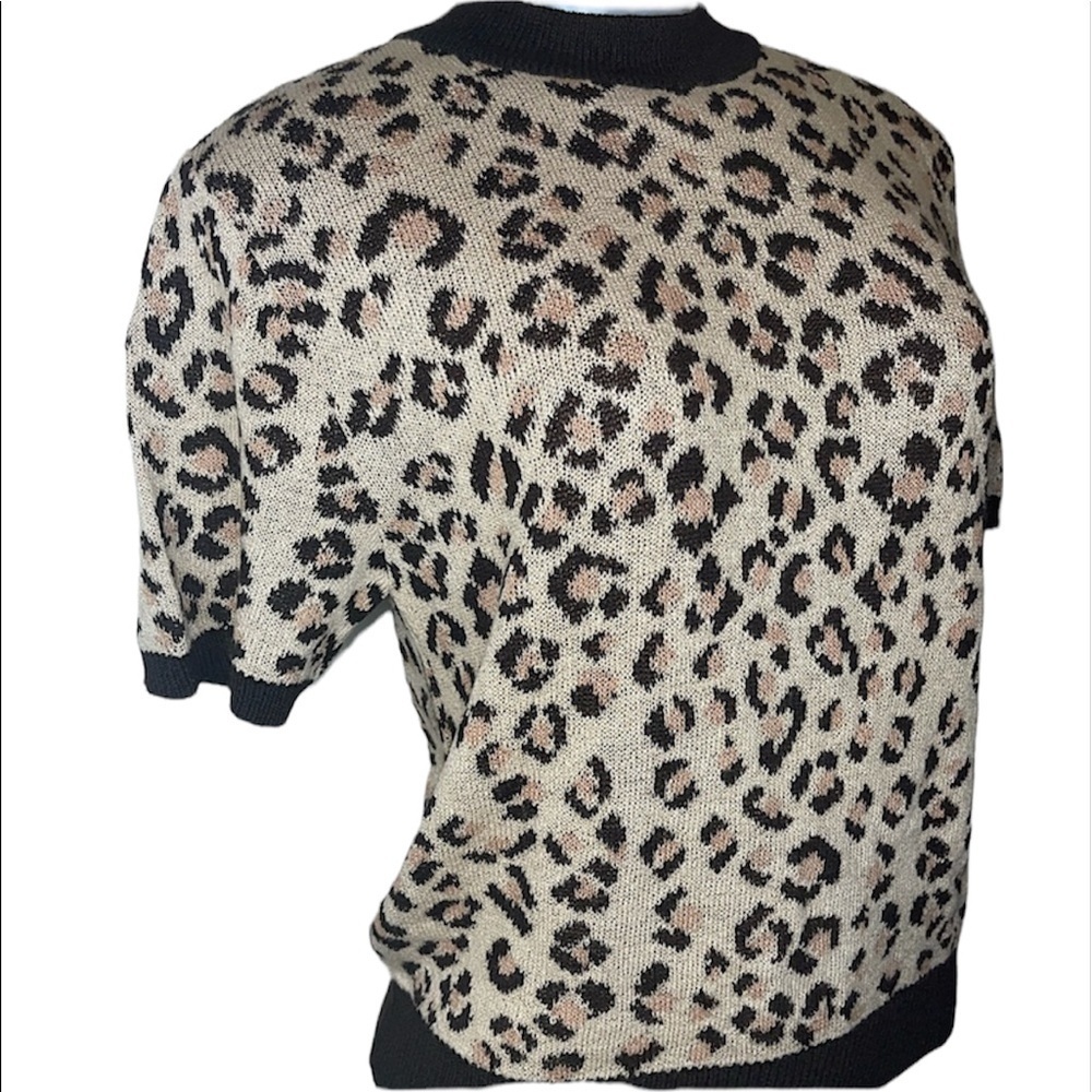 Laura By Alyzia Leopard Sweater Top  Size